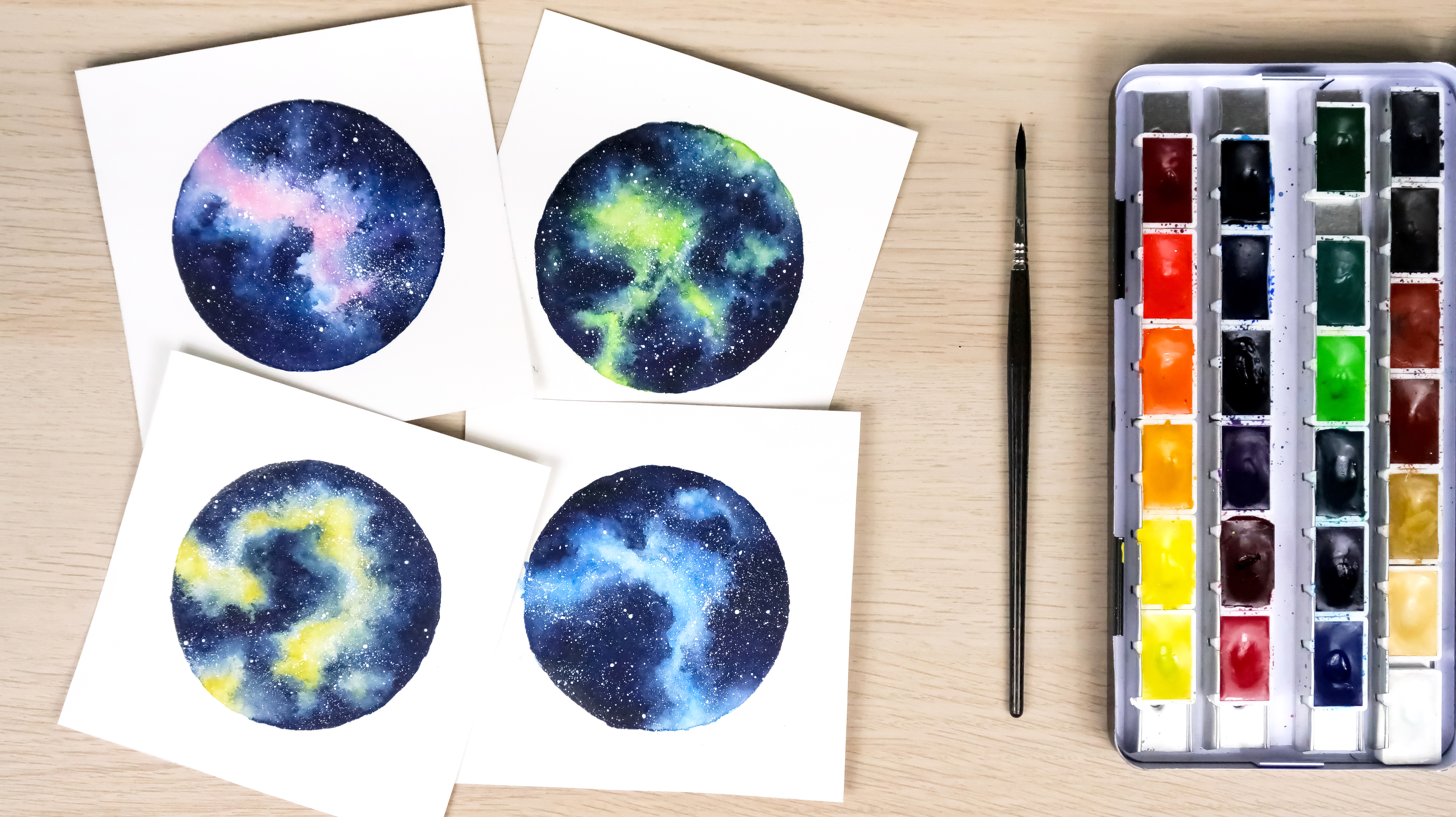 Comment faire une galaxie à l’aquarelle