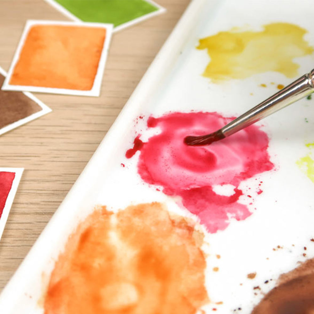 Cahier D'exercices Aquarelle Avec Set 12 Couleurs Et Pinceau - Parfait Pour Débutants Et Ateliers Créatifs